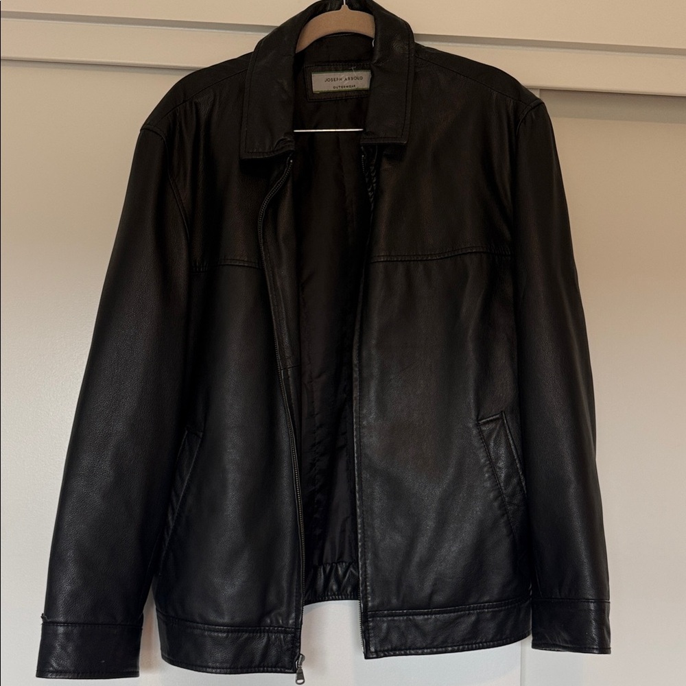 Joseph Abboud Black Leather Jacket